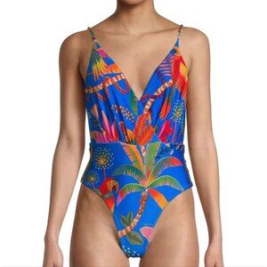 Farm Rio NWT Macaw Party One Piece Swimsuit Sz XS